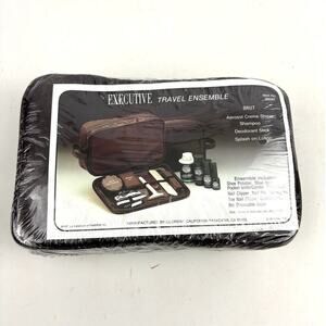 Vintage Brut Executive Travel Ensemble Toiletry Kit NEW 1990s